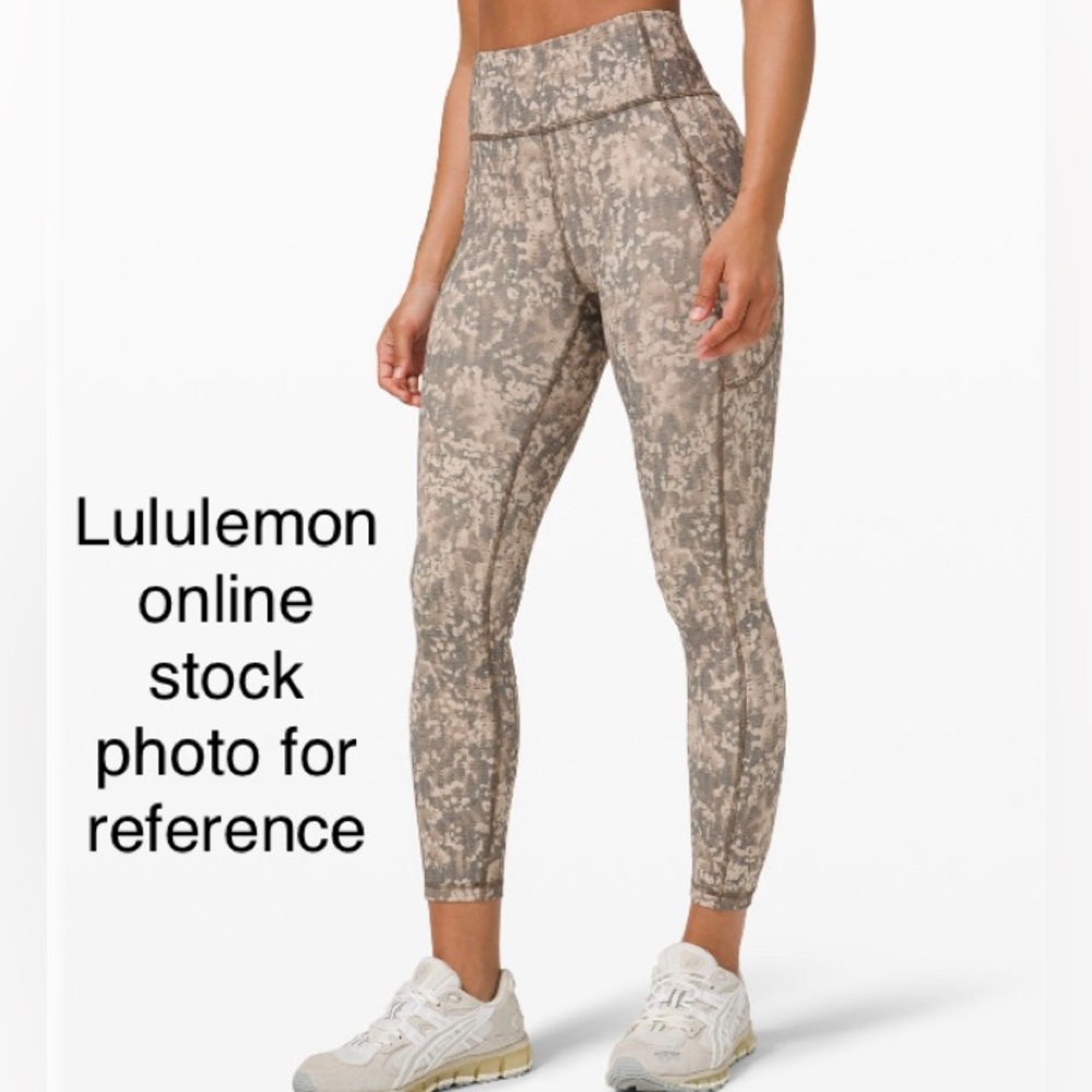 Lululemon Invigorate HR Tights-28” (Gritstone White Opal Multi)